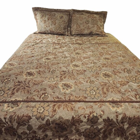 Biltmore King Size Comforter and Sham Set Floral Tapestry Pattern Bedding Bed XL - Picture 1 of 6